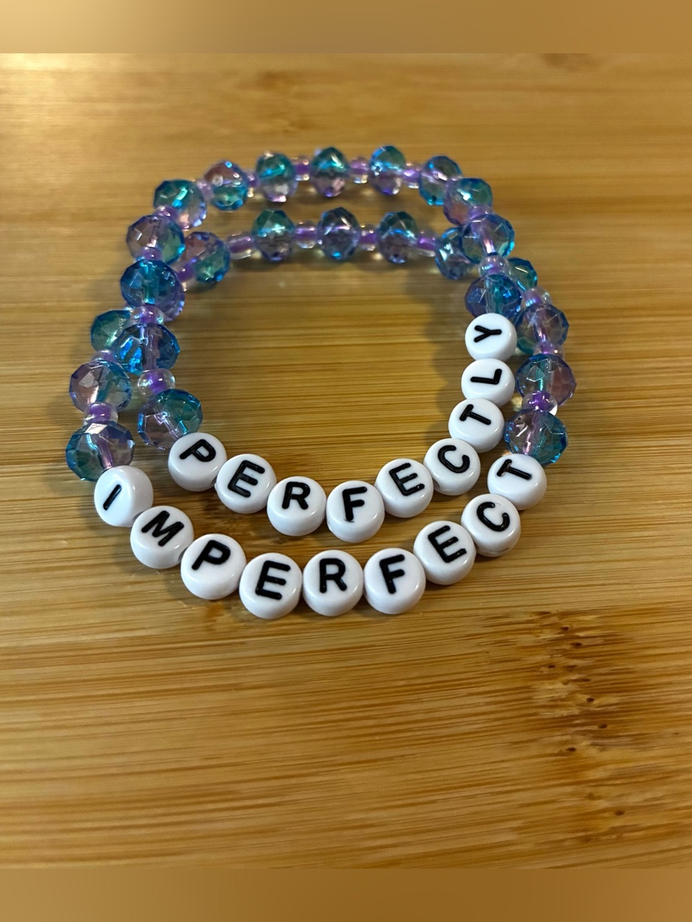 Perfectly Imperfect Beaded Stretch Bracelet Set-Blue/Purple